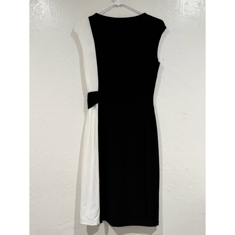 Lauren Ralph Lauren Black White Colorblock Sheath Dress Size 4 NWT - Picture 3 of 7